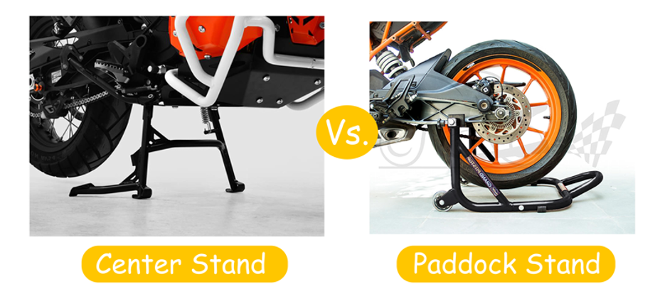 Motorcycle Center Vs. Rear Stand Comparison